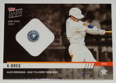 ALEX BREGMAN PLAYERS WEEKEND TOPPS NOW GAME WORN A-BREG JERSEY RELIC CARD PW-69C - Image 1 of 2