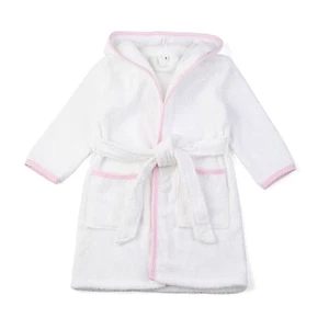 Four Seasons White Terry Cloth Hooded Bathrobes Sibling Matching Kids Boys Girls - Picture 1 of 8