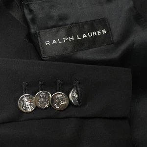 Ralph Lauren Black Label Caruso Italy Chrome Crest Btn Blazer Jacket 42L - Picture 1 of 15