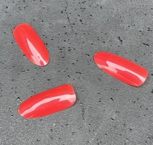 500x Red Colour Oval False Nails Full Cover False Nails Acrylics 10 Sizes - Picture 1 of 2