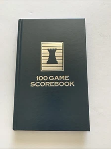 Chess 100 Game Scorebook Hardcover Journal GRAY - Picture 1 of 16