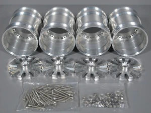 Aluminum Wheel Rim Adjustable Tamiya R/C 1/10 Clodbuster Bullhead TXT Juggernaut - Picture 1 of 9
