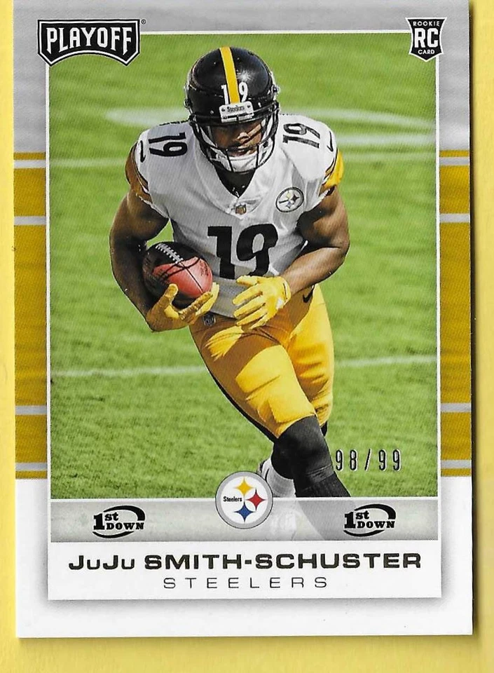 2017 Playoff 1st Down JuJu Smith-Schuster Steelers RC 98/99 - Image 1 of 1