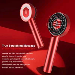 Massage Scalp Hair CombHair Growth Comb Massager Red Light Therapy Massage Brush - Picture 1 of 16