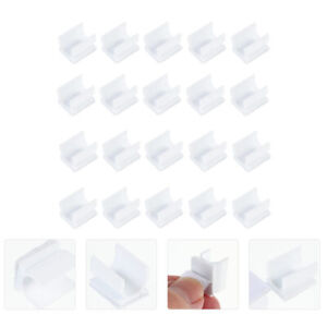 100Pcs White Plastic Pen Holder for Clipboard - Multi Pack