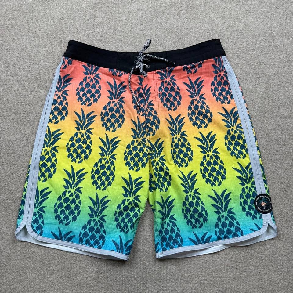 Rip Curl Mens Board Shorts Multicolor 32 Pineapple Logo Swim Trunks Mirage Adult - Image 1 of 4