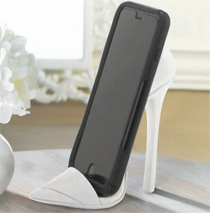 Cell Phone Holder ** DAZZLING WHITE HIGH SHOE CELL PHONE HOLDER ** NIB - Picture 1 of 12