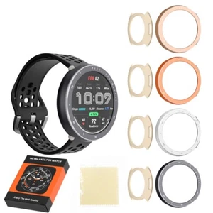 For Amazfit Active 2 Sapphire Edition Smartwatch Metal Bezel Case Solid Color - Zdjęcie 1 z 21