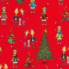 Bty Holiday Seuss How The Grinch Stole Christmas Red Cotton Fabric By The Yard