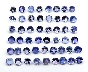Mucho Tanzanita - 50pcs-5.75Cts-3.1-3.2mm - Terminal - Redondo Cut - Imagen 1 de 7