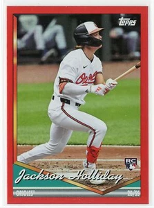 2024 Topps Archives Red Hot Foilboard Jackson Holliday /50 RC - Picture 1 of 10