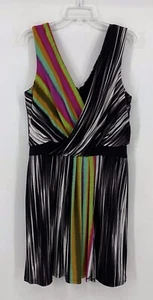 Boston Proper Dress Cross Over Front V Neck Dress Size 16 Sleeveless Zipper - Picture 1 of 5