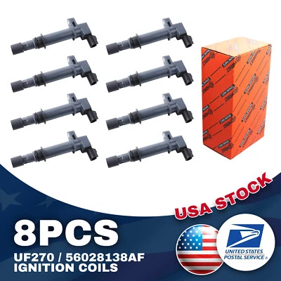 Reliable 8x Ignition Coil 56028138AF For Dodge Nitro 3.7L V6 2007-2008 UF270 - Image 1 of 4