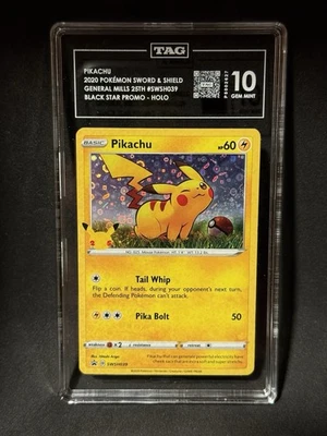 Pikachu - (General Mills) SWSH039 Miscellaneous Cards & Products Holo - TAG 10 - Image 1 of 2