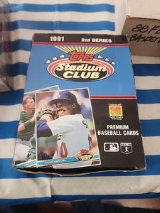 1991 Topps Baseball Stadium Club Series 2 Box 36 Sealed Packs - Imagen 1 de 7