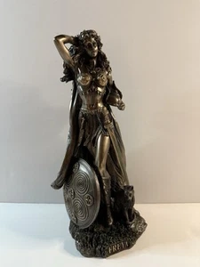 10" Freya Freyja Vikinga Mitología Nórdica Diosa del Amor Acabado Bronce Estatua - Imagen 1 de 13