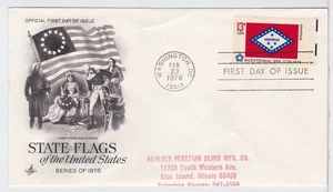 TurtlesTradingPost- State Flag 1976 Arkansas #1657 FDC Artcraft  Cachet - Picture 1 of 1