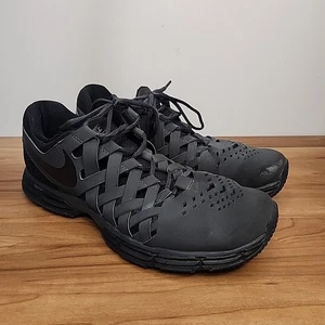 Nike Lunar Fingertrap TR Mens 11 Black Lace Up Running Shoes Sneakers 898066-010 - Picture 1 of 13