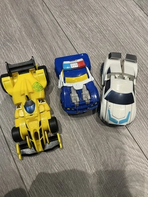 Playskool Transformers Cars Bundle - Rescue Bots Quickshadow/Bumble Bee /Police - Image 1 of 4