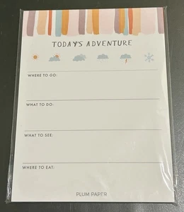 New Plum Paper Today’s Adventure Sticky Notes Notepad - Picture 1 of 2