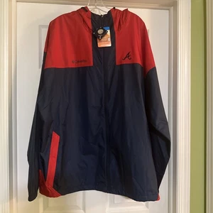 Chaqueta cortavientos Columbia Atlanta Braves XXL omni-sombra para hombre nueva con etiquetas - Imagen 1 de 8