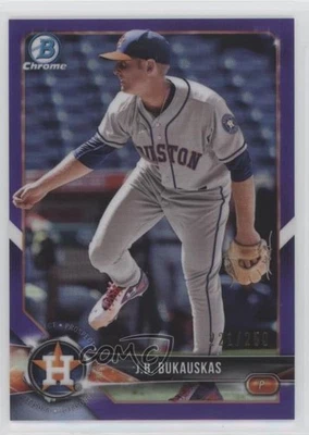 2018 Bowman Draft Chrome Purple Refractor /250 JB Bukauskas #BDC-189 - Image 1 of 2