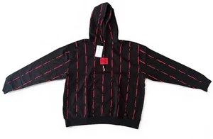 Sudadera con Capucha Jordan Para Hombre Grande Negra + Roja Polar Peso Pesado Heros Essentials Flight - Imagen 1 de 7