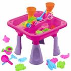 Sandpit Play Set Sand And Water Table Garden Toy Watering Can With Accessories