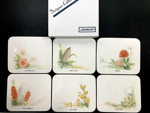 6er Set Botanische Untersetzer Australische Wildblumen von Lincoln Wakefield in Box - Bild 1 von 11