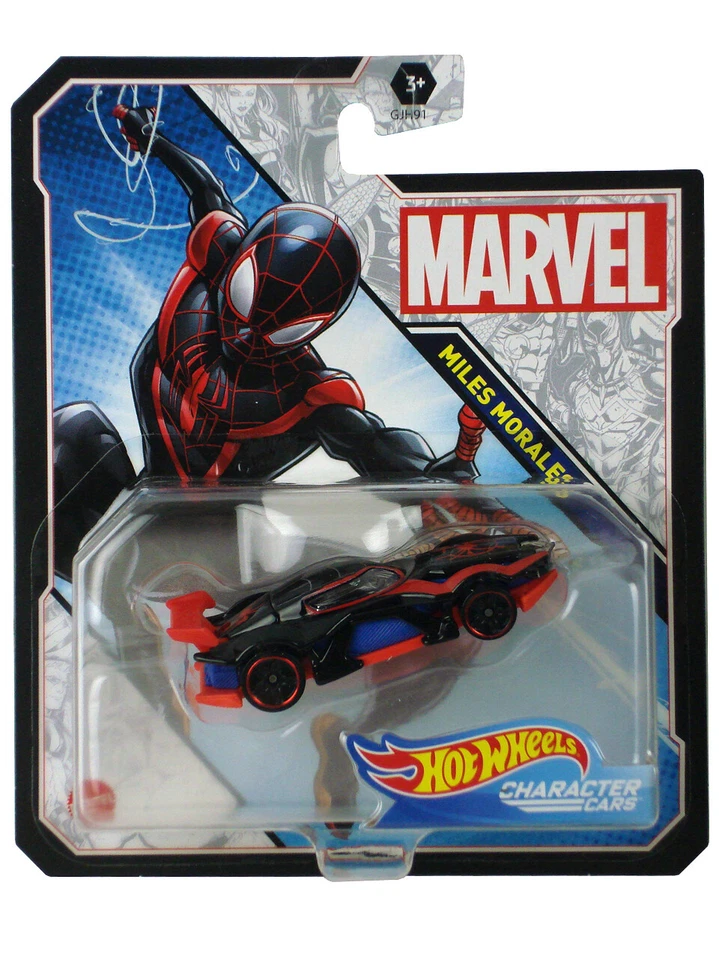 Hot Wheels Miles Morales Spider-Man 1/64 Scale Character Car Marvel Universe New - Image 1 of 1