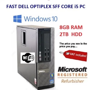 Unidad de disco duro Dell OptiPlex SFF rápido barato núcleo de escritorio i5 @ 3,10 GHz 8 GB 2 TB Windows 10 - Imagen 1 de 5