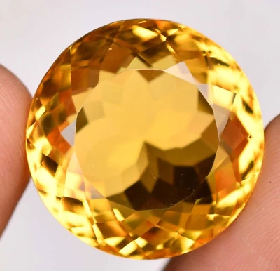 Piedra preciosa suelta corte redondo certificado ópalo amarillo México natural impecable 41,45 quilates Foto 1 de 4