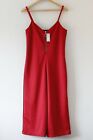 Brand New Womens River Island Red Side Stripe Harem Culotte Jumpsuit | Size 10