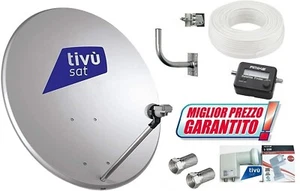 KIT SAT: PARABOLA ACCIAIO 60 CM+LNB 2 USCITE + 20 METRI CAVO + SAT FINDER+STAFFA - Foto 1 di 1