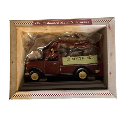 Chestnut Creek Cast Iron Retro Metal Nutcracker Two Sided Red Truck New Open - Image 1 of 4