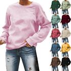 Women's Long Sleeve Tunic Top Casual Crew Neck Basic T-Shirt Blouse Loose Fit