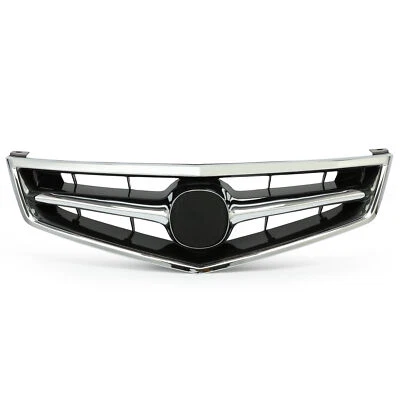 Fit New 2006 2007 2008 Acura TSX Front Grill Grille w/Chrome Molding 4-Door 4DR - Image 1 of 4