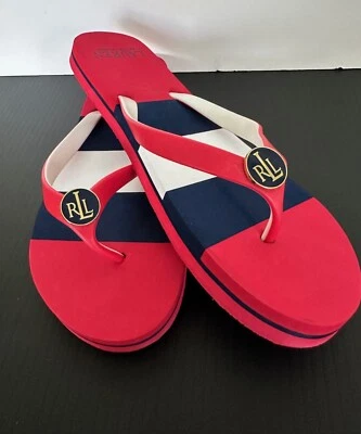 Chanclas Ralph Lauren Patriot Mujer, X LG, NUEVAS Foto 1 de 4