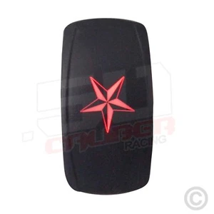 Rocker Switch 12V LED Backlit  Nautical Star RV Toy Hauler Diesel Semi Truck Red - Picture 1 of 10