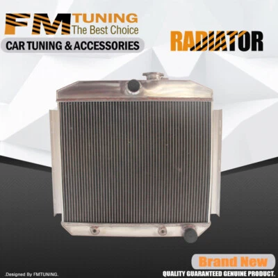 Aluminum Radiator For 1955 1956 Chevrolet Bel Air 3Row 62mm AT MT 5056 - Image 1 of 4