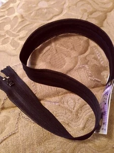 16" BLACK COLOR BEAULON KNIT TAPE ZIPPER SOFT FLEX MESH FOR FLUID SILKY FABRIC - Picture 1 of 4