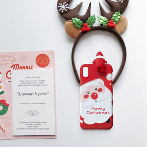 Christmas Mobile Phone Case Snowflake Santa Claus TPU Protective Cover