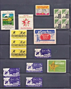 Estampillas póster de campamento de la liga atlética Camp Aqua Smoky Mountains Camp Boys #8227 - Imagen 1 de 2