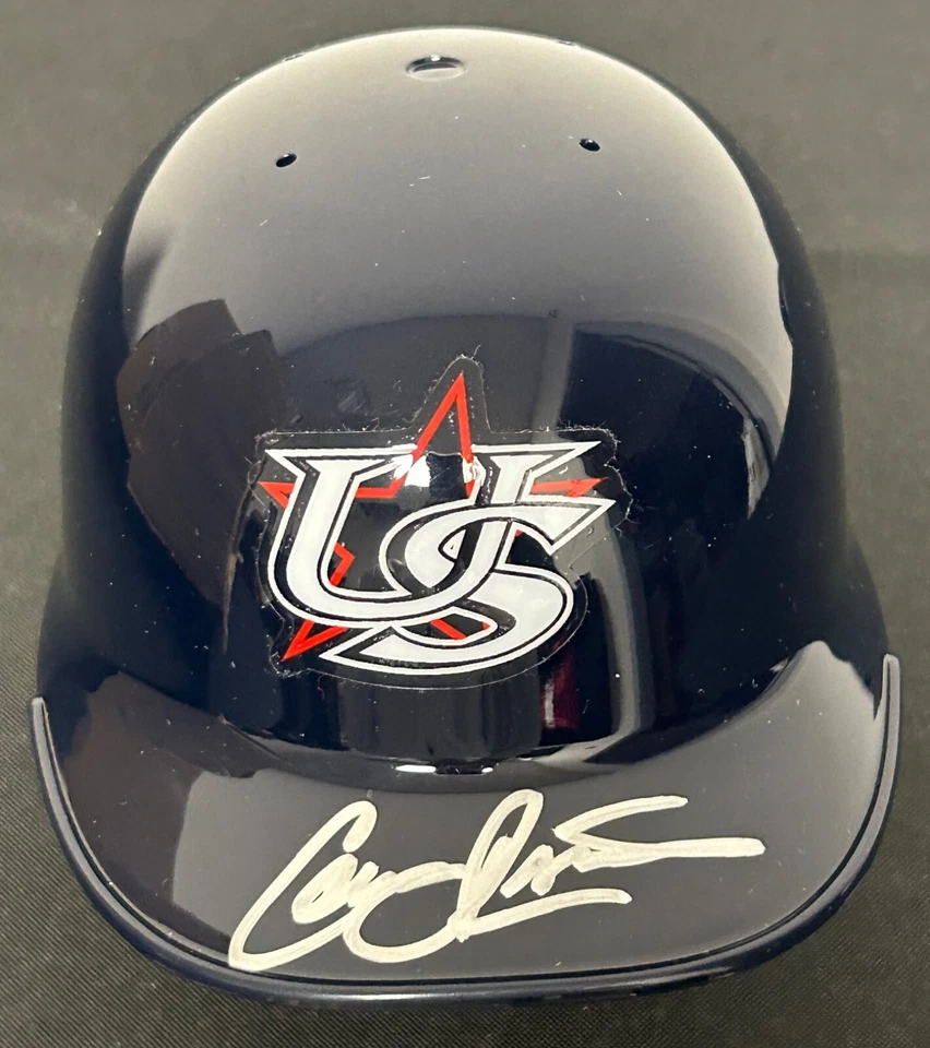 Mini casco de béisbol firmado por Colby Rasmus EE. UU. CERTIFICADO DE AUTENTICIDAD BAJO Foto 1 de 4