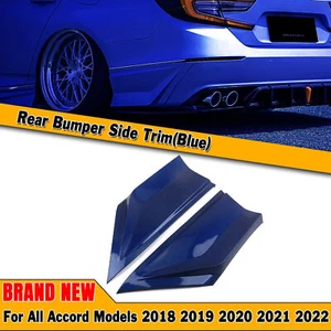 2PCS For Honda Accord 2018-2022 Blue ABS Rear Bumper Side Corner Cover Trim - Picture 1 of 11