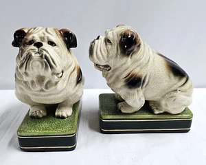 Fermalibri Bulldog Inglese Fat White Tri 6 1/2" CeramicaTakahashi Trading Giappone - Foto 1 di 9