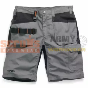 Scruffs Trade Flex Holster Shorts Graphite Slim Fit Hard Wearing Ripstop Stretch - Picture 1 of 5