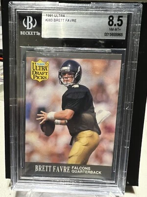 BRETT FAVRE 1991 LEAF ULTRA DRAFT PICKS ROOKIE BGS 8.5 QUASE PERFEITO EM PERFEITO ESTADO! BOM - Imagem 1 de 3