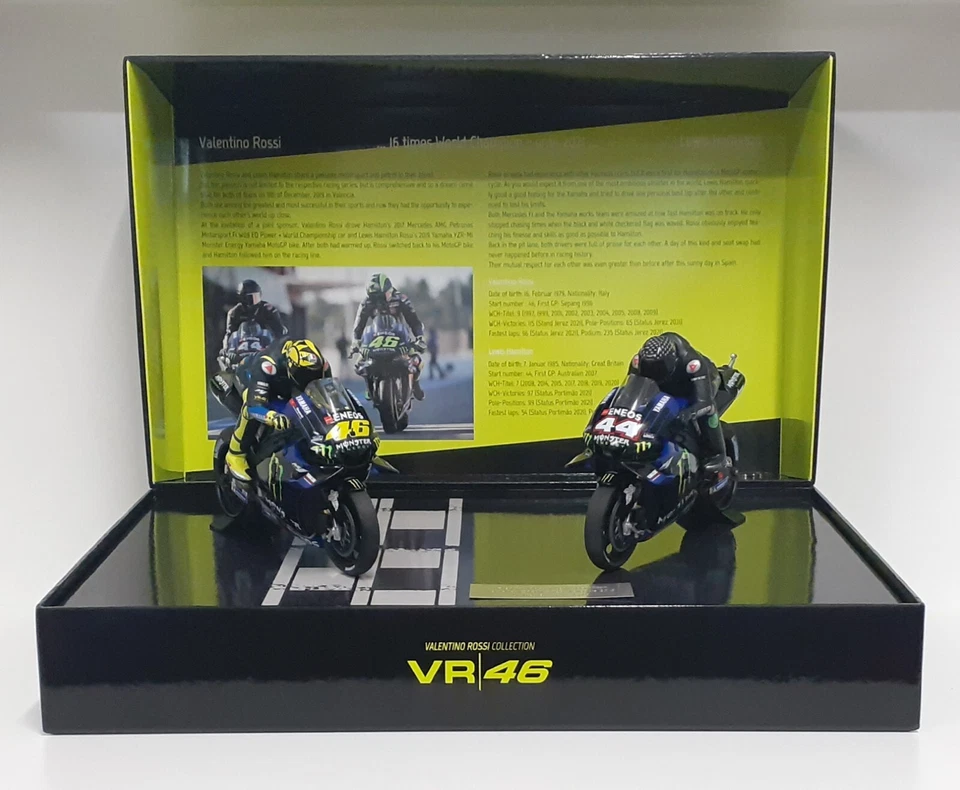 Minichamps 122194446 HAMILTON/ROSSI TEST VALENCIA 2019 1 12 Neu OVP