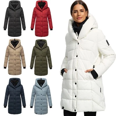 Navahoo Damen Winter Steppmantel Stepp Jacke Mantel Parka Kapuze Knutschilein - Bild 1 von 4